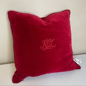 COPY - Ralph Lauren NWOT Velvet Monogram Pillow